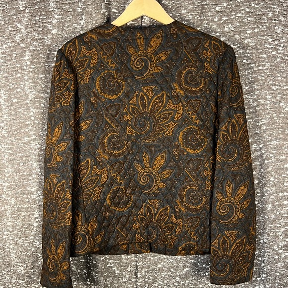 F.A. Chatta Paisley Quilt Button Up Jacket - Picture 6 of 6